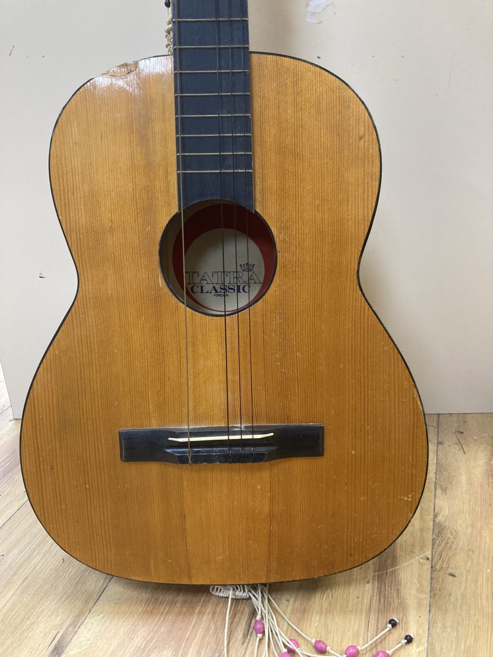 A German-made Resonata acoustic guitar, cased and a Tatra Classic guitar